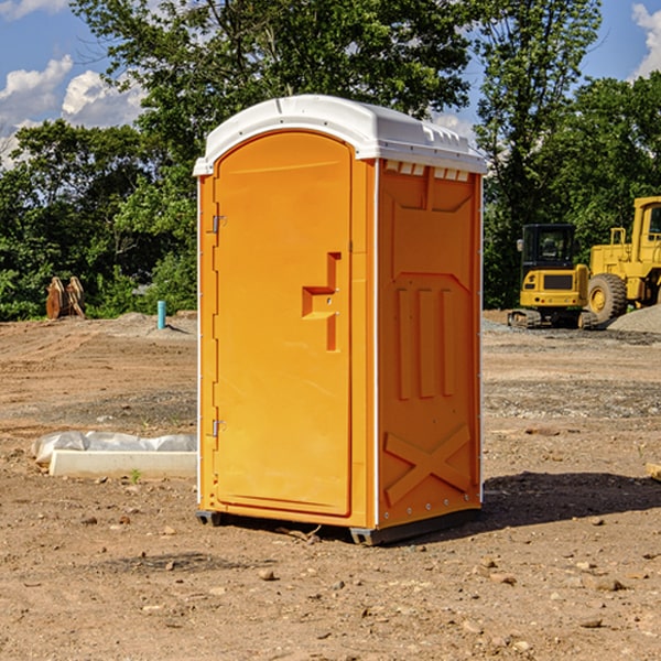 how often are the porta potties cleaned and serviced during a rental period in Elmore County ID